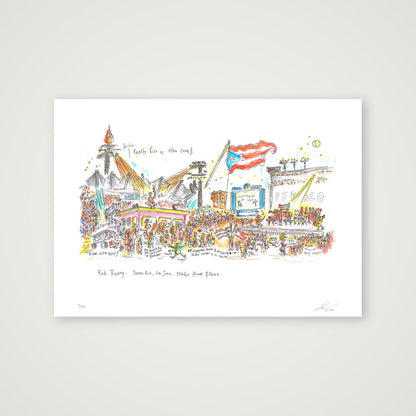 Bad Bunny in Puerto Rico — A4 (30×21cm, 12×8") Print only