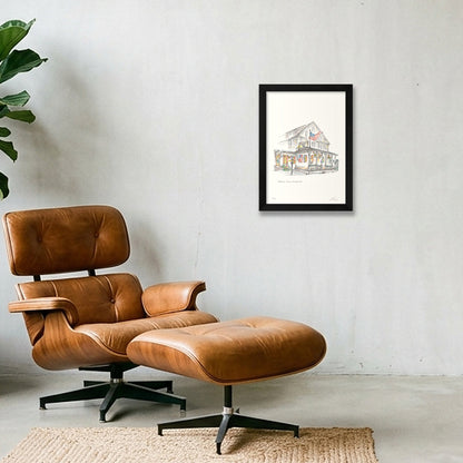 Atlantic House, Provincetown — A4 (21×30cm, 8×12") Black Frame