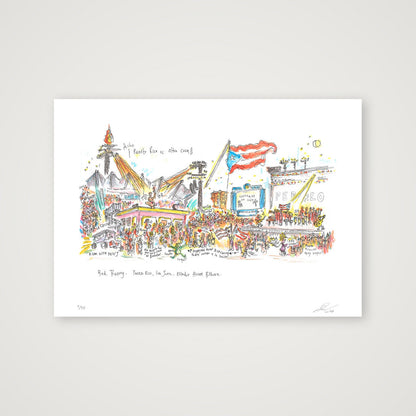 Bad Bunny in Puerto Rico — A3 (42×30cm, 17×12") Print only